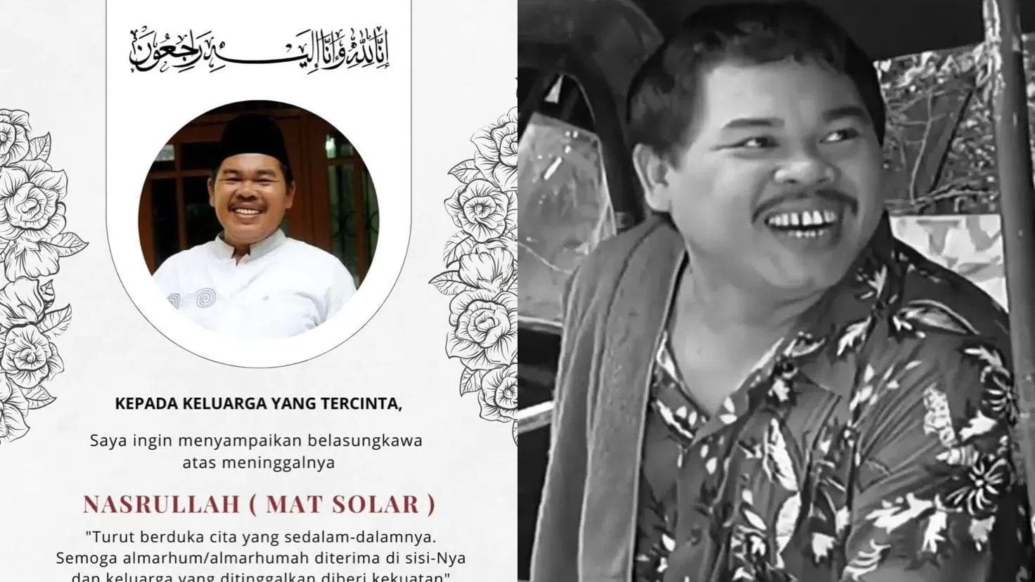 Mat Solar Meninggal Dunia, Dunia Hiburan Tanah Air Berduka